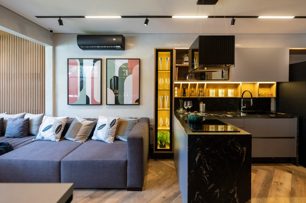 Iluminação para espaços pequenos.